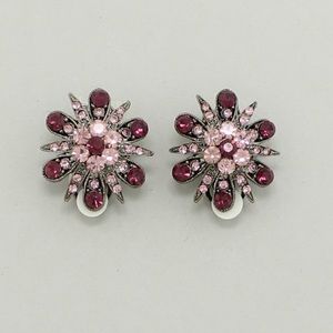 Crystal Victorian Clip on Earrings